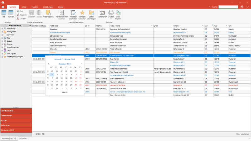 Setzen eines Datums per Button