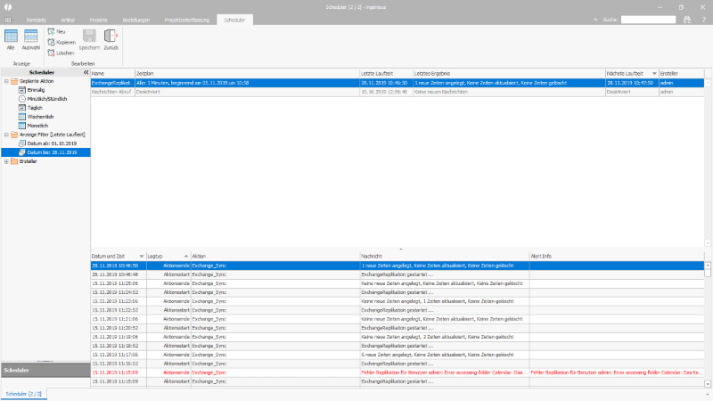 Log des Schedulers