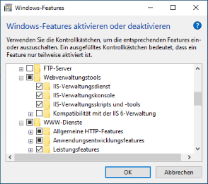 Aktivierung der Internet Informations Dienste