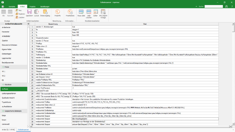 Webcontrols in der tabellarischen Schreibweise