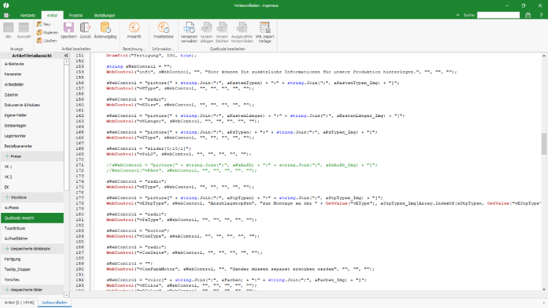 Webcontrols in der Quellcode-Ansicht